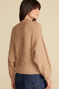 Sweaters & Cardigans^Amour Vert Cameryn Cable Knit Wool Sweater Camel