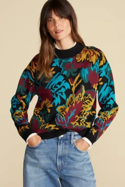 Sweaters & Cardigans^Amour Vert Cecile Cotton Jacquard Sweater Multi