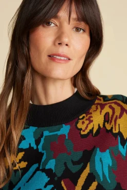 Sweaters & Cardigans^Amour Vert Cecile Cotton Jacquard Sweater Multi