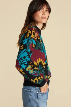 Sweaters & Cardigans^Amour Vert Cecile Cotton Jacquard Sweater Multi