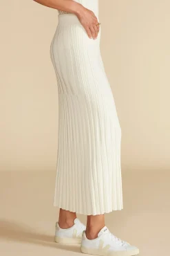 Skirts|Clearance^Amour Vert Cerise Knit Midi Skirt Ivory