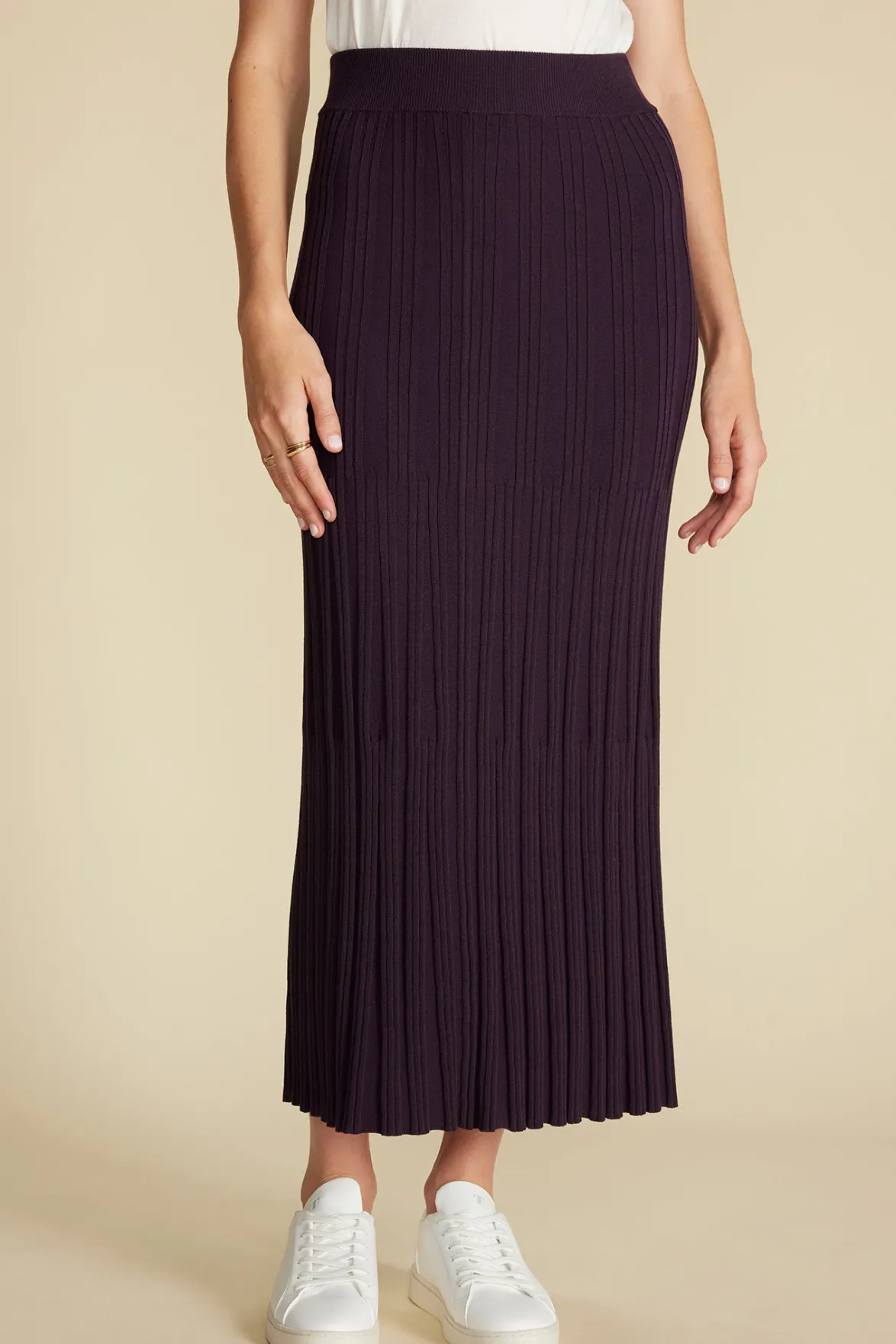Skirts|Clearance^Amour Vert Cerise Knit Midi Skirt PurpleFig
