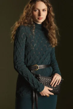 Tops^Amour Vert Chaney Diamond Pointelle Top ForestGreen