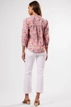 Tops|Clearance^Amour Vert Charlotte Organic Cotton Blouse MarseilleRed