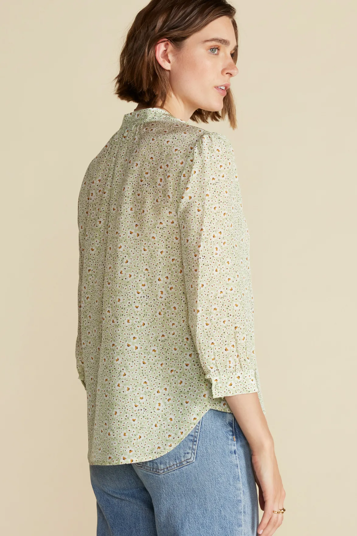 Tops|Clearance^Amour Vert Charlotte Washable Silk Blouse JaneOpal