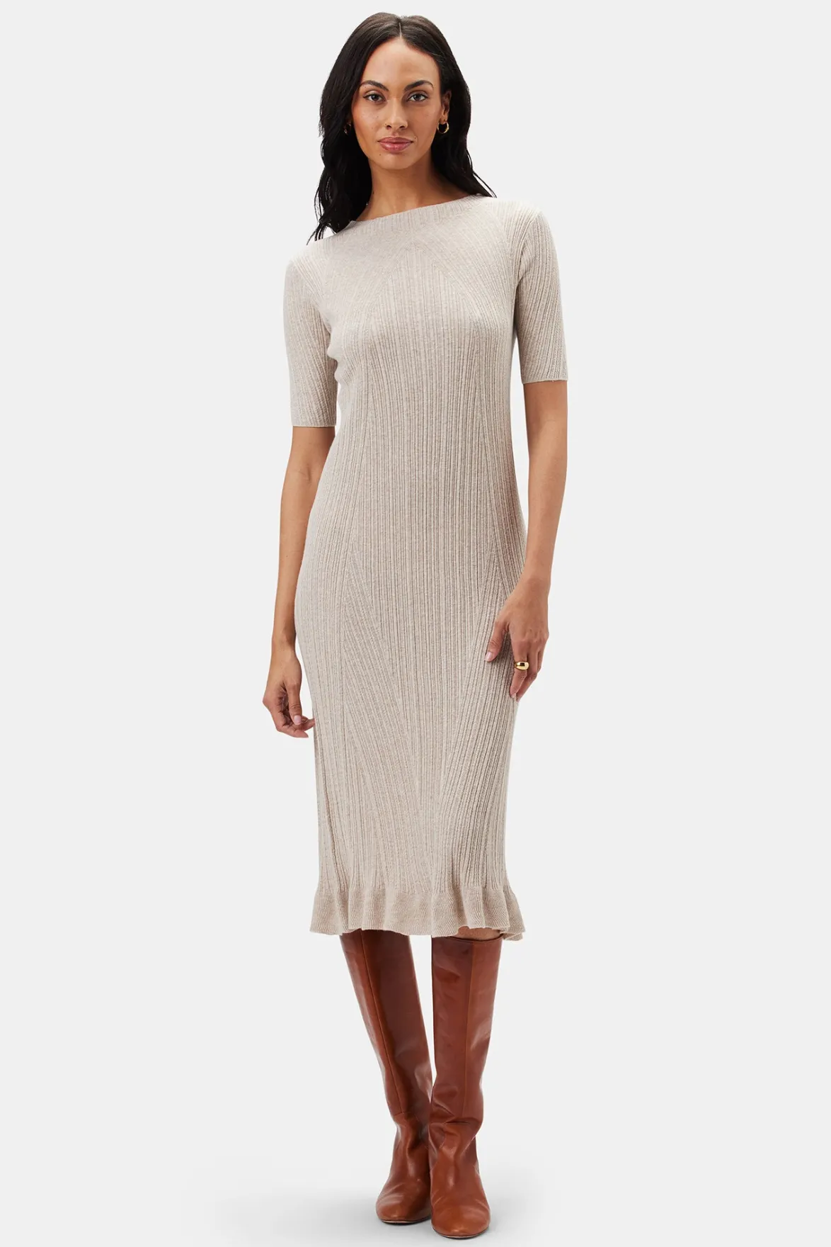 Dresses|Clearance^Amour Vert Claire Sweater Dress Oatmeal