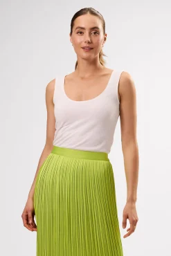 Tops|Clearance^Amour Vert Clarisse Silk Knit Tank Ivory