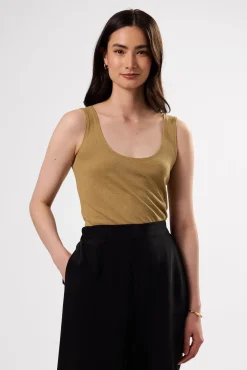 Tops|Clearance^Amour Vert Clarisse Silk Knit Tank Elm