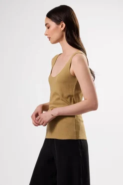 Tops|Clearance^Amour Vert Clarisse Silk Knit Tank Elm