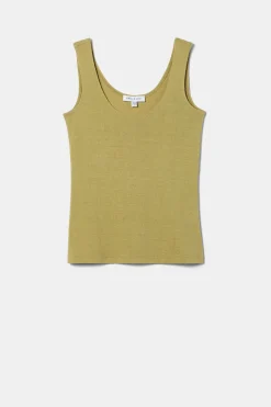 Tops|Clearance^Amour Vert Clarisse Silk Knit Tank Elm