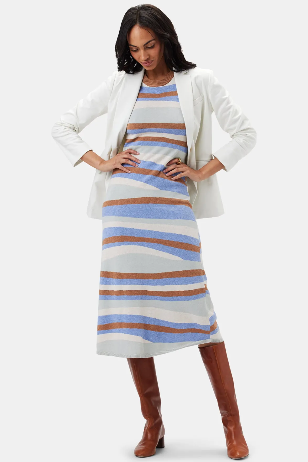 Dresses|Clearance^Amour Vert Colette Knit Dress MultiStripe
