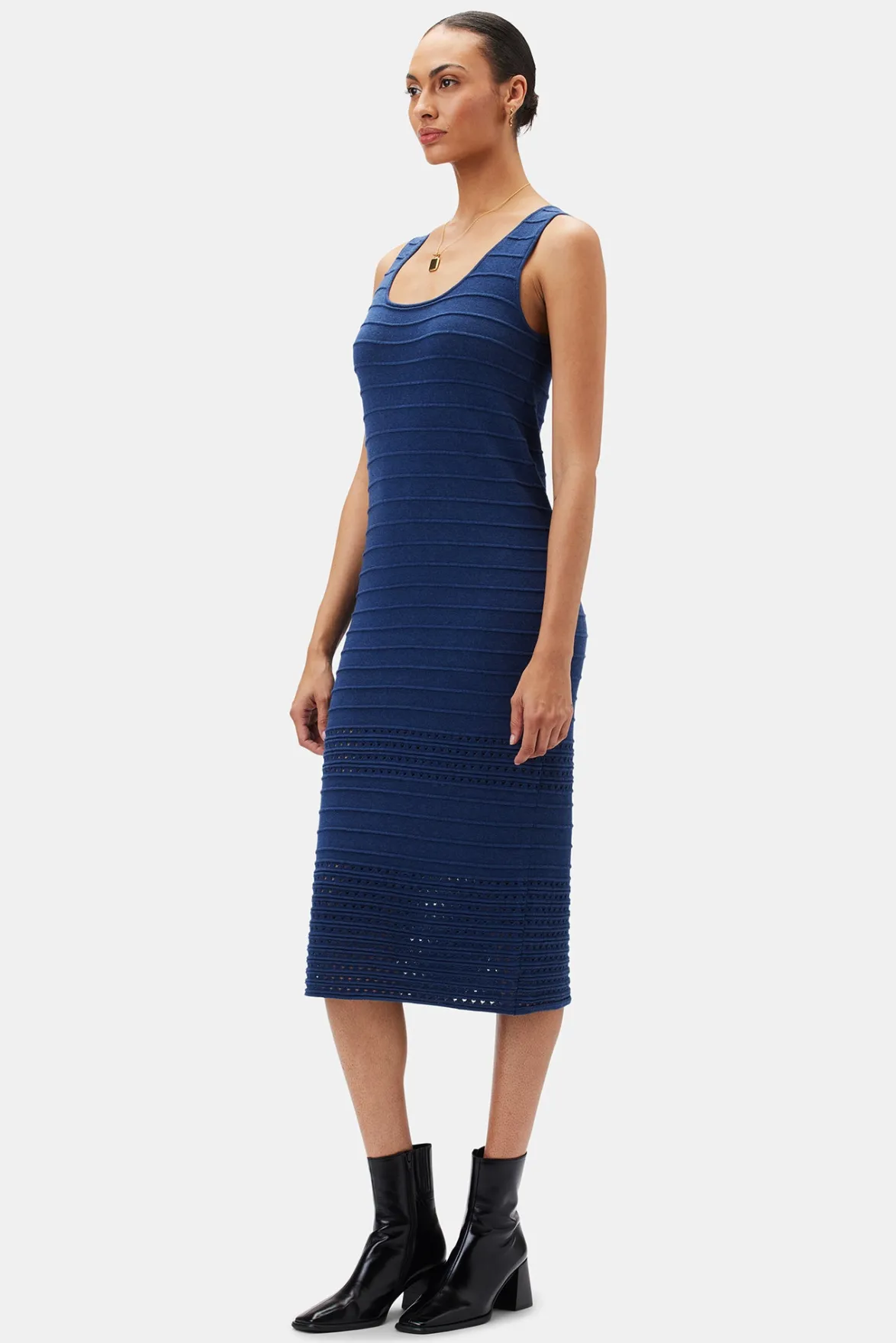 Dresses|Clearance^Amour Vert Cora Flaxen Eco Dress NavyBlue