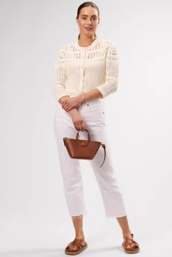 Sweaters & Cardigans|Clearance^Amour Vert Crochet Cardigan Ivory