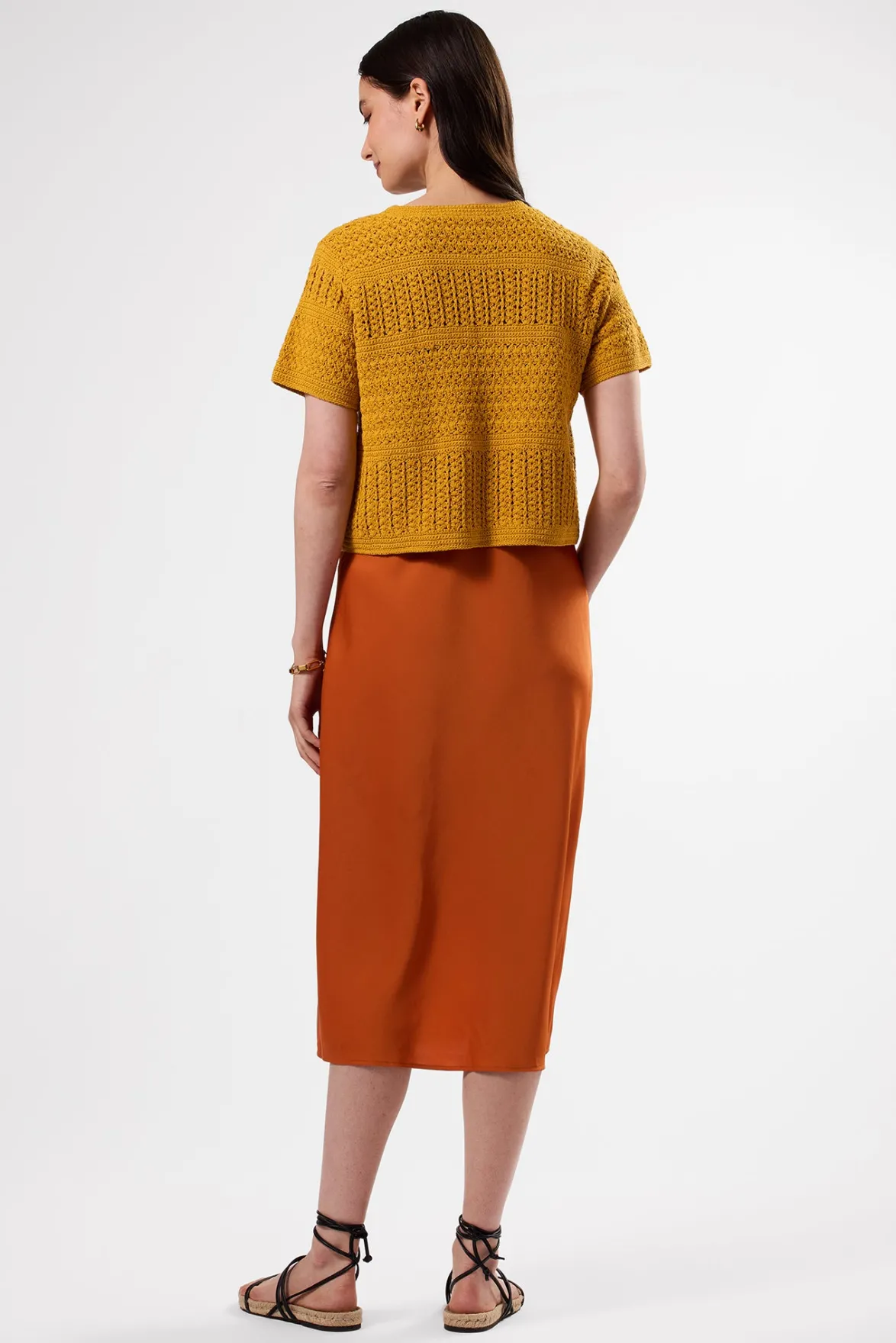 Tops|Clearance^Amour Vert Crochet T Shirt SoleilYellow