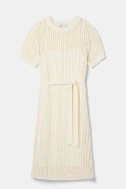 Dresses|Clearance^Amour Vert Crochet T Shirt Dress Ivory