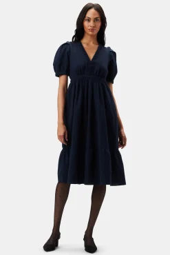 Dresses|Clearance^Amour Vert Danielle Cotton Linen Dress NavyBlue