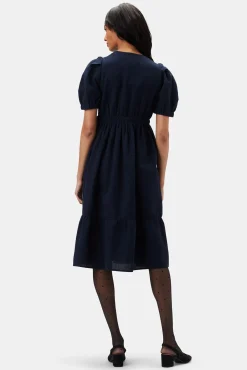 Dresses|Clearance^Amour Vert Danielle Cotton Linen Dress NavyBlue