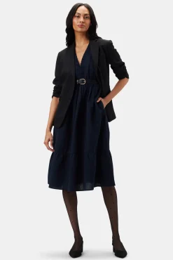 Dresses|Clearance^Amour Vert Danielle Cotton Linen Dress NavyBlue