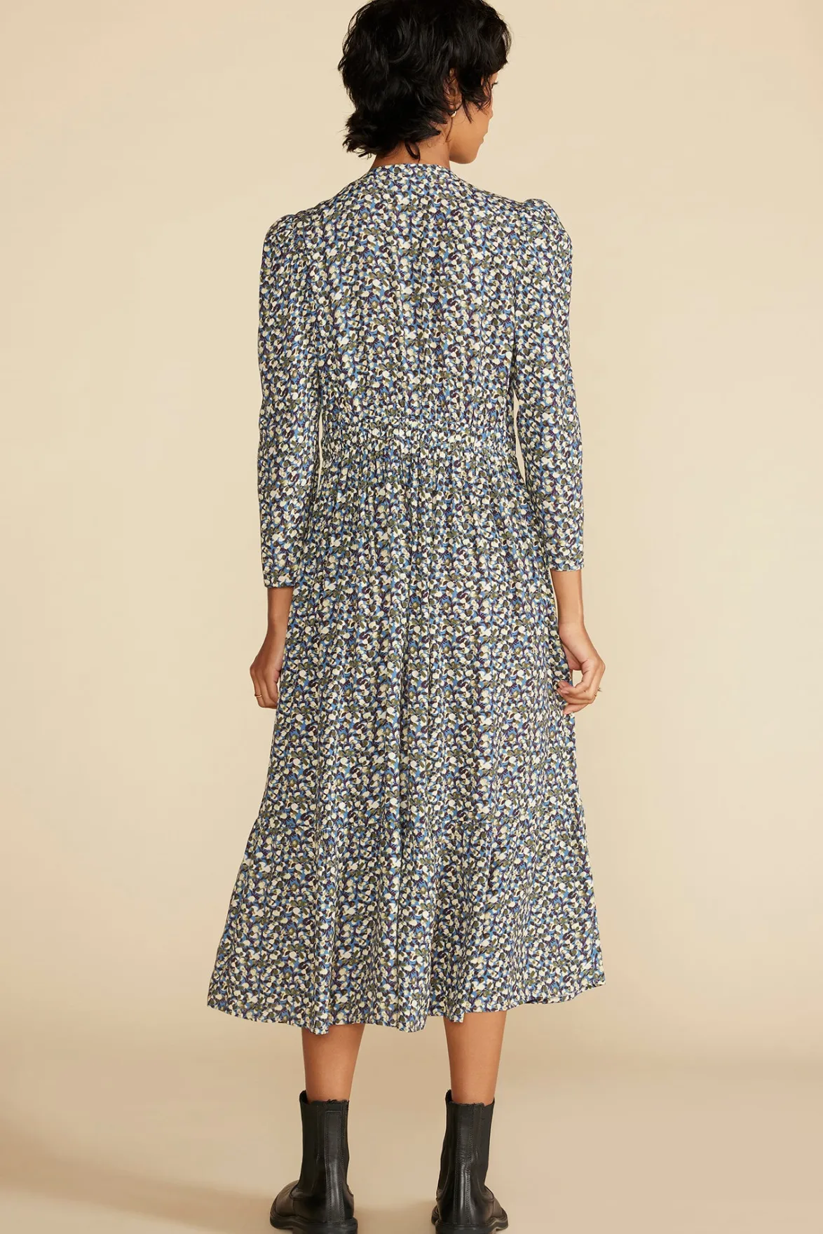 Dresses^Amour Vert Danielle Puff Sleeve Dress RennesSkyBlueFloralPrint