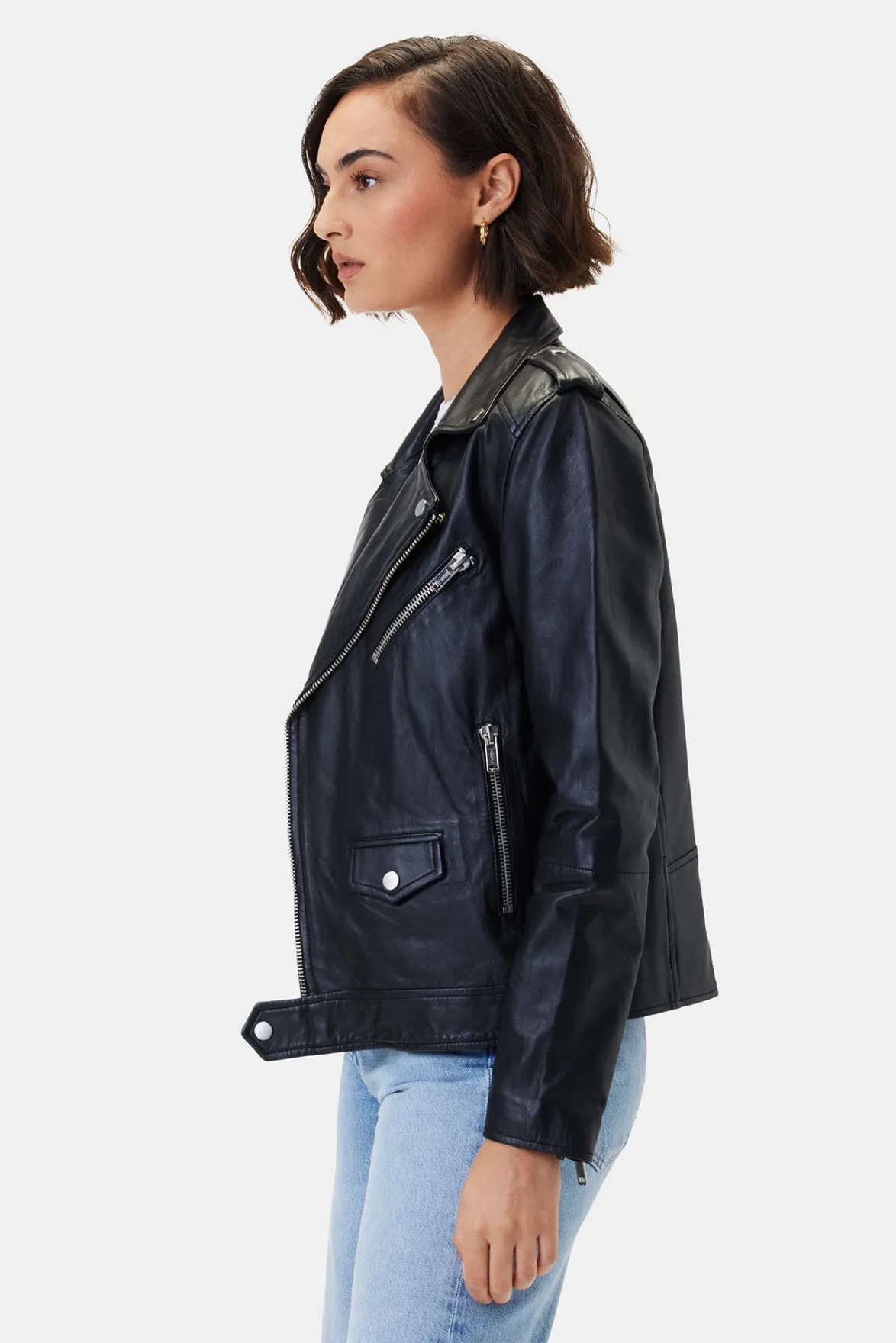 Jackets & Outerwear^Amour Vert Deadwood River Leather Jacket Black