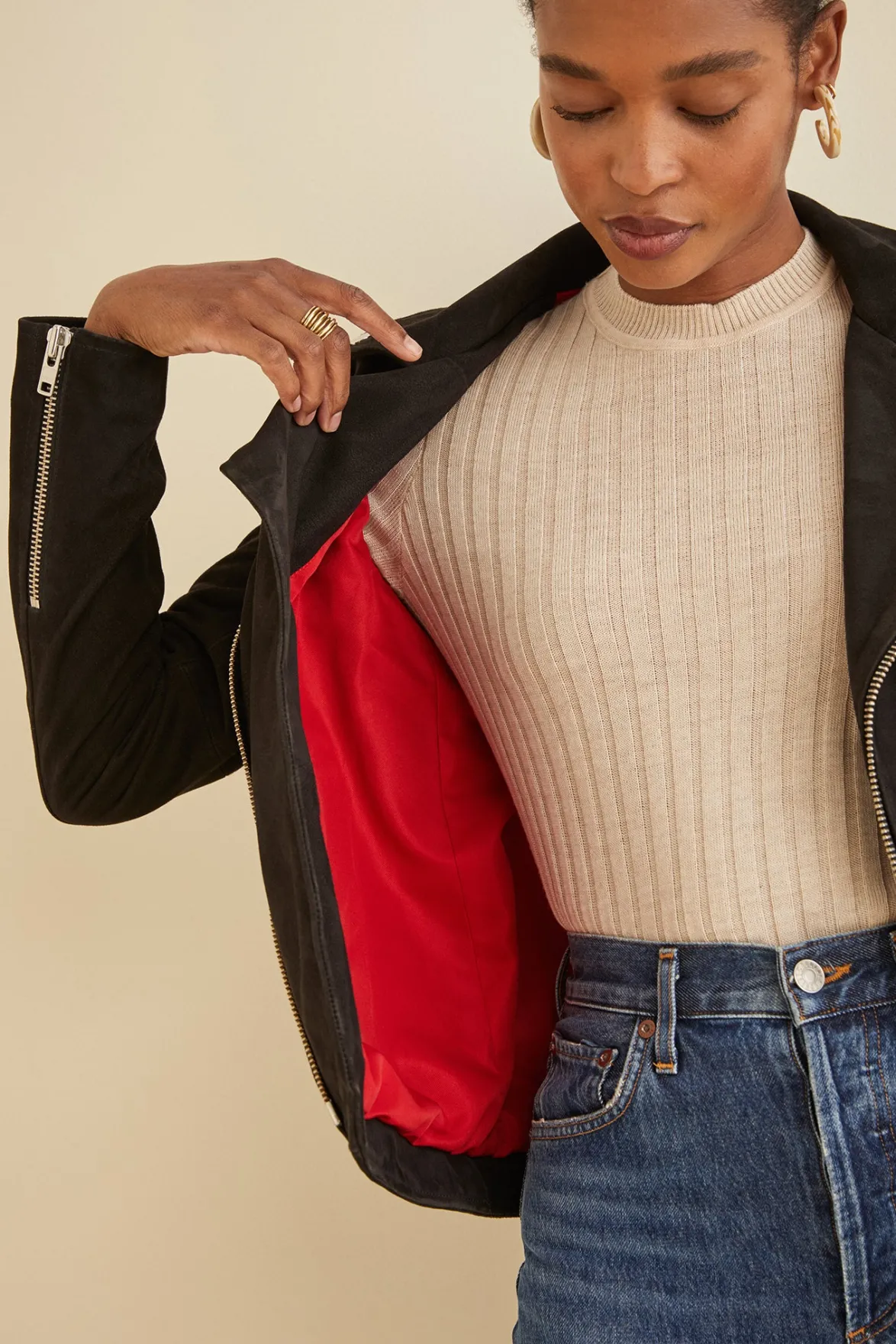 Clearance^Amour Vert Deadwood River Suede Jacket Black