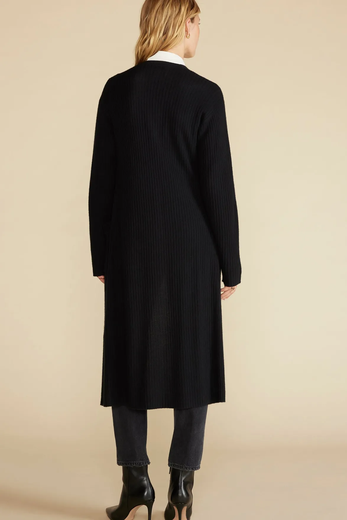 Sweaters & Cardigans^Amour Vert Dion Long V Neck Cardigan LicoriceBlack