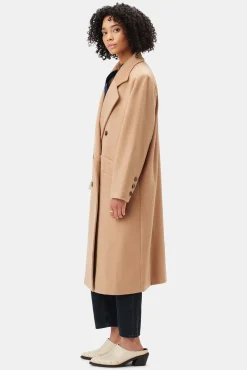 Jackets & Outerwear|Clearance^Amour Vert Double Breasted Car Coat Camel