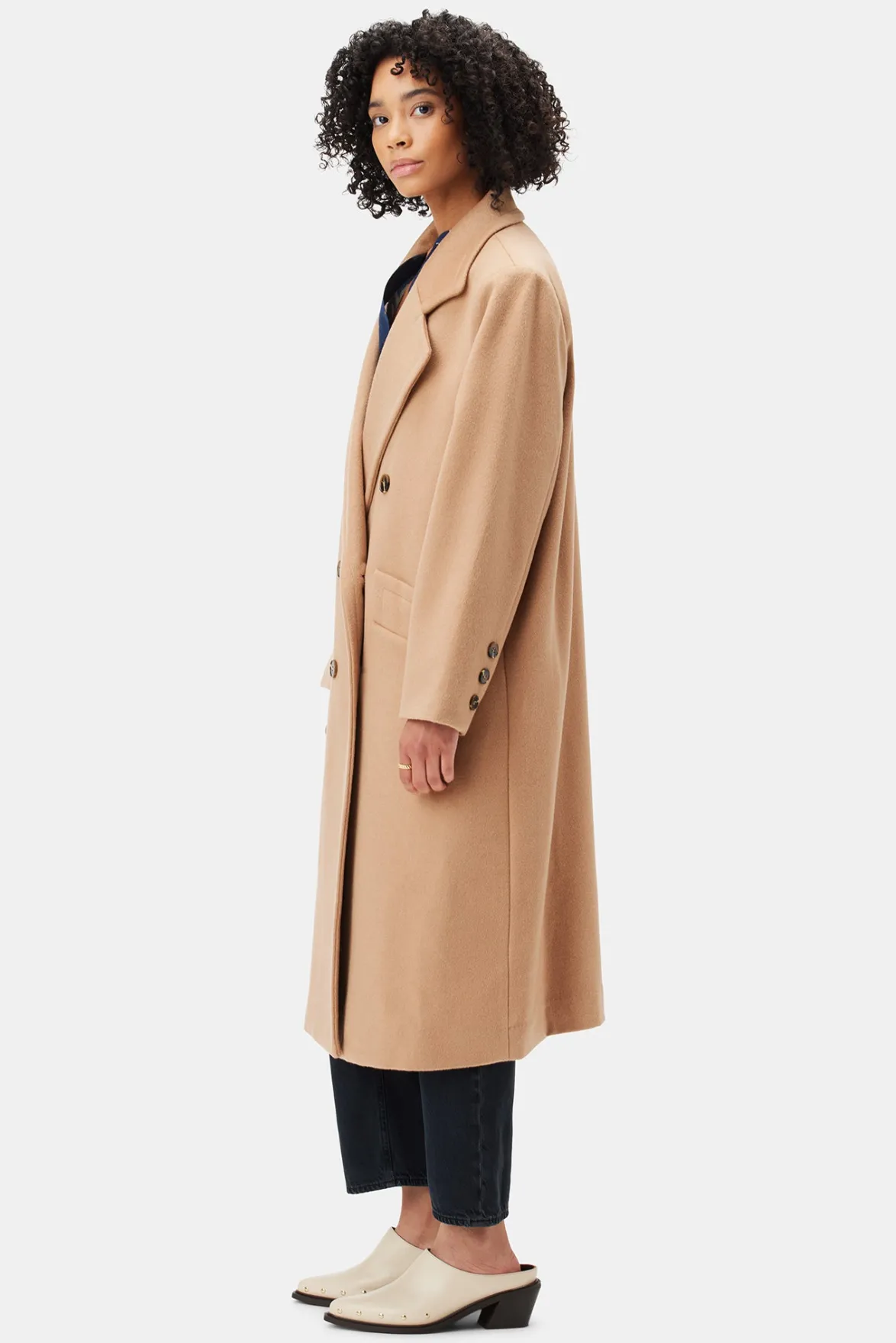 Jackets & Outerwear|Clearance^Amour Vert Double Breasted Car Coat Camel