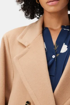 Jackets & Outerwear|Clearance^Amour Vert Double Breasted Car Coat Camel