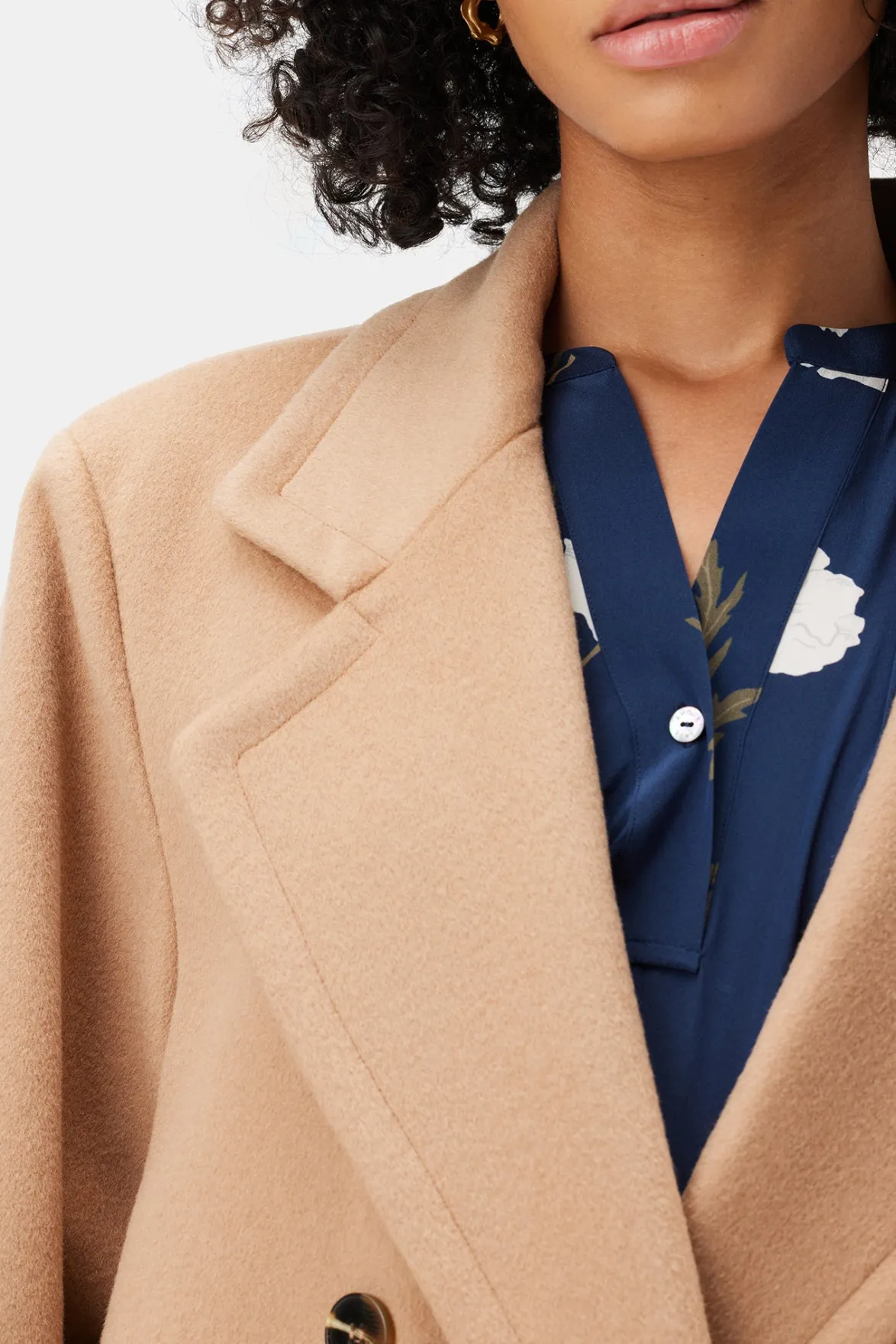 Jackets & Outerwear|Clearance^Amour Vert Double Breasted Car Coat Camel
