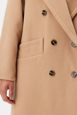 Jackets & Outerwear|Clearance^Amour Vert Double Breasted Car Coat Camel