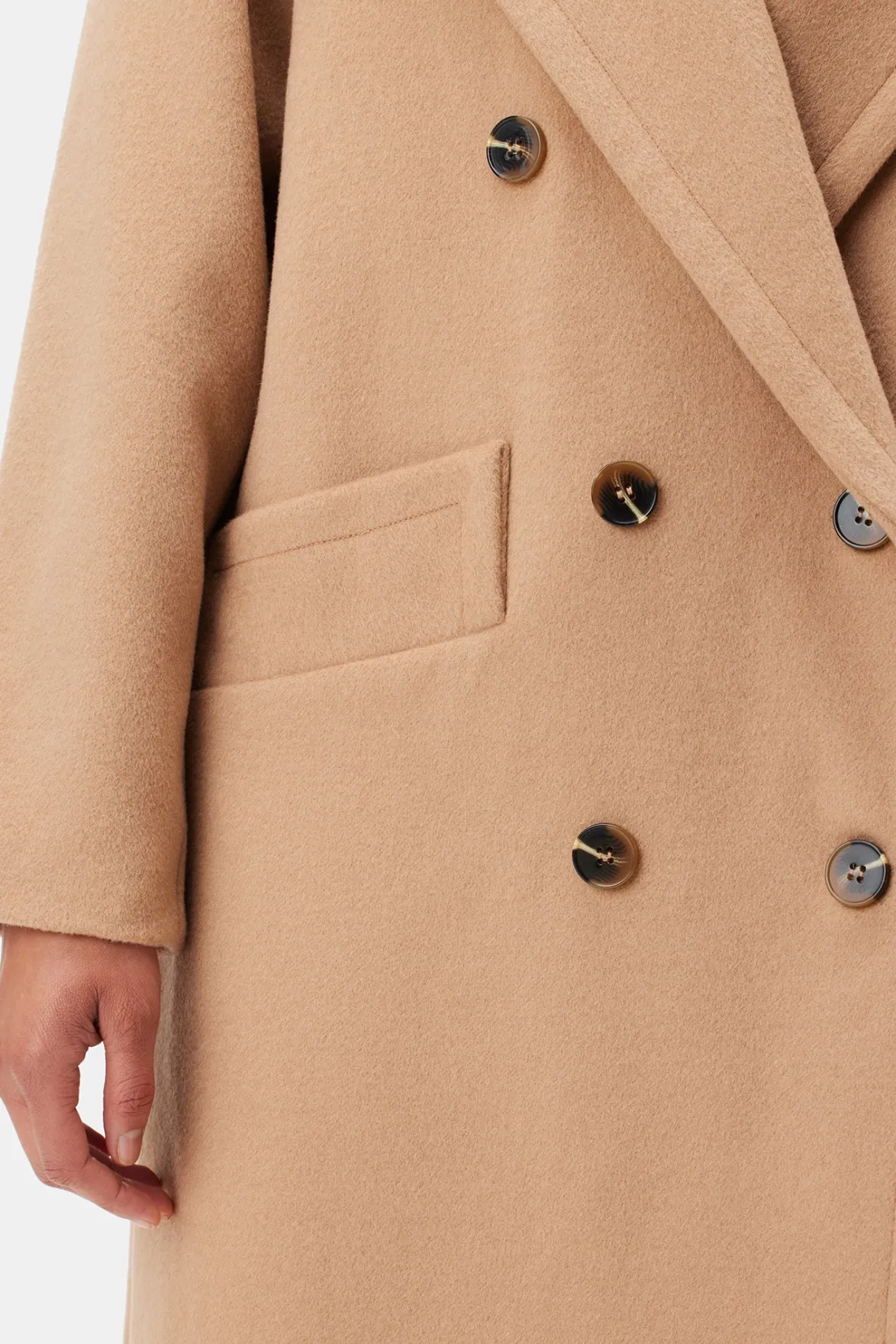 Jackets & Outerwear|Clearance^Amour Vert Double Breasted Car Coat Camel