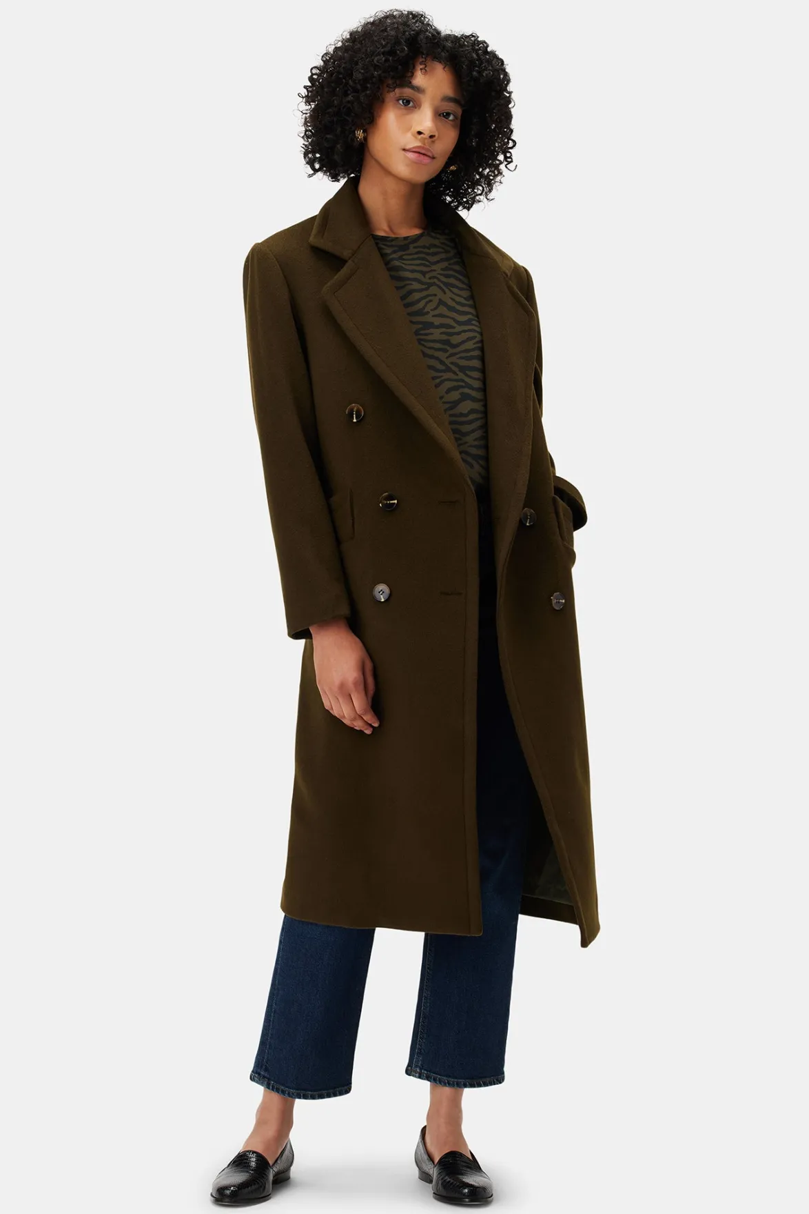 Jackets & Outerwear|Clearance^Amour Vert Double Breasted Car Coat Olive