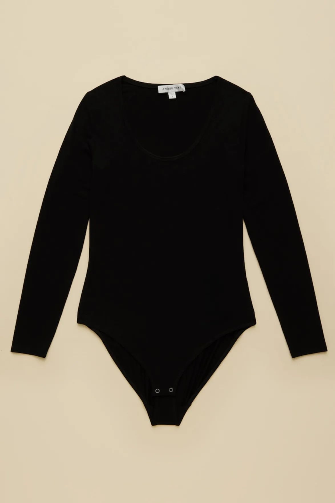 Tops|Clearance^Amour Vert Elea Bamboo Knit Bodysuit Black