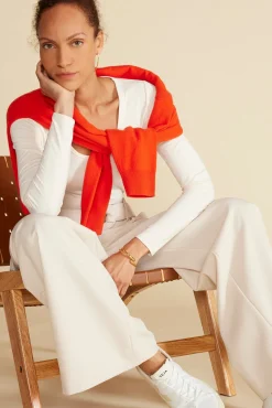 Tops|Clearance^Amour Vert Elea Bamboo Knit Bodysuit Ivory
