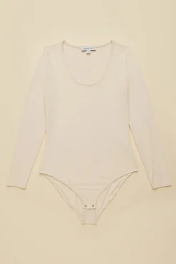 Tops|Clearance^Amour Vert Elea Bamboo Knit Bodysuit Ivory