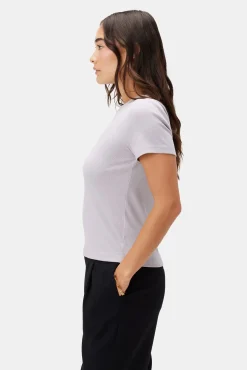 Tops|Tees^Amour Vert Eleanor Baby Rib Tee Lilac