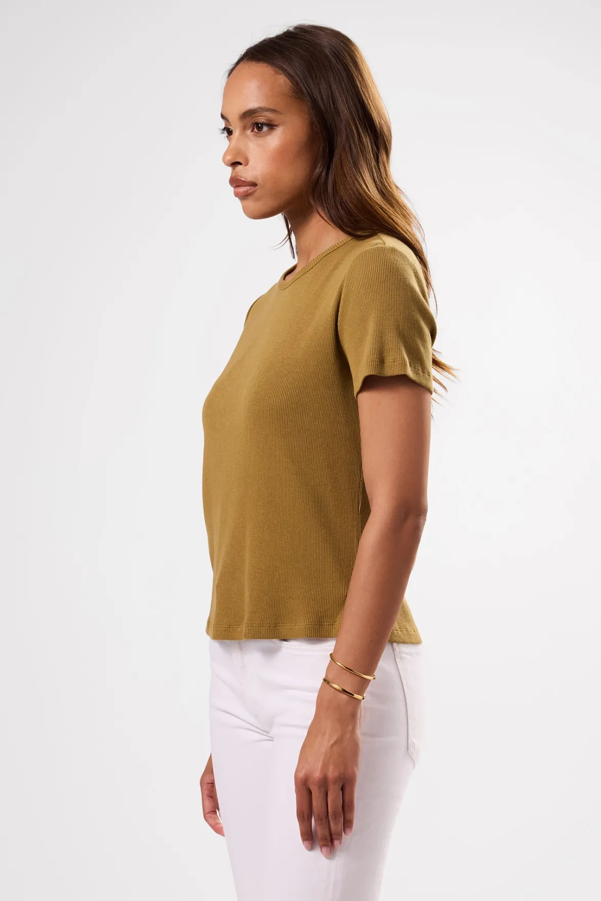 Tops|Tees^Amour Vert Eleanor Organic Cotton Modal Rib Tee Elm
