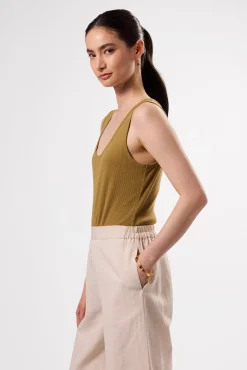 Tops|Clearance^Amour Vert Elea Organic Cotton Modal Rib Bodysuit Elm