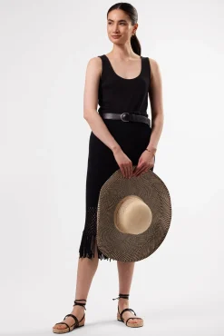 Tops|Clearance^Amour Vert Elea Organic Cotton Modal Rib Bodysuit Black