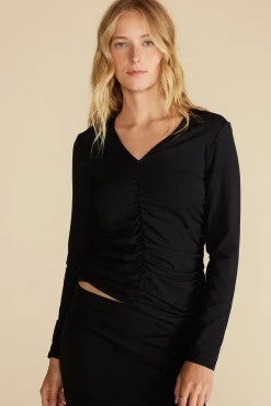 Tops|Clearance^Amour Vert Elise Bamboo Knit Top Black