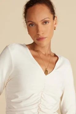 Tops|Clearance^Amour Vert Elise Bamboo Knit Top Ivory