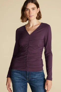 Tops|Clearance^Amour Vert Elise Bamboo Knit Top PurpleFig