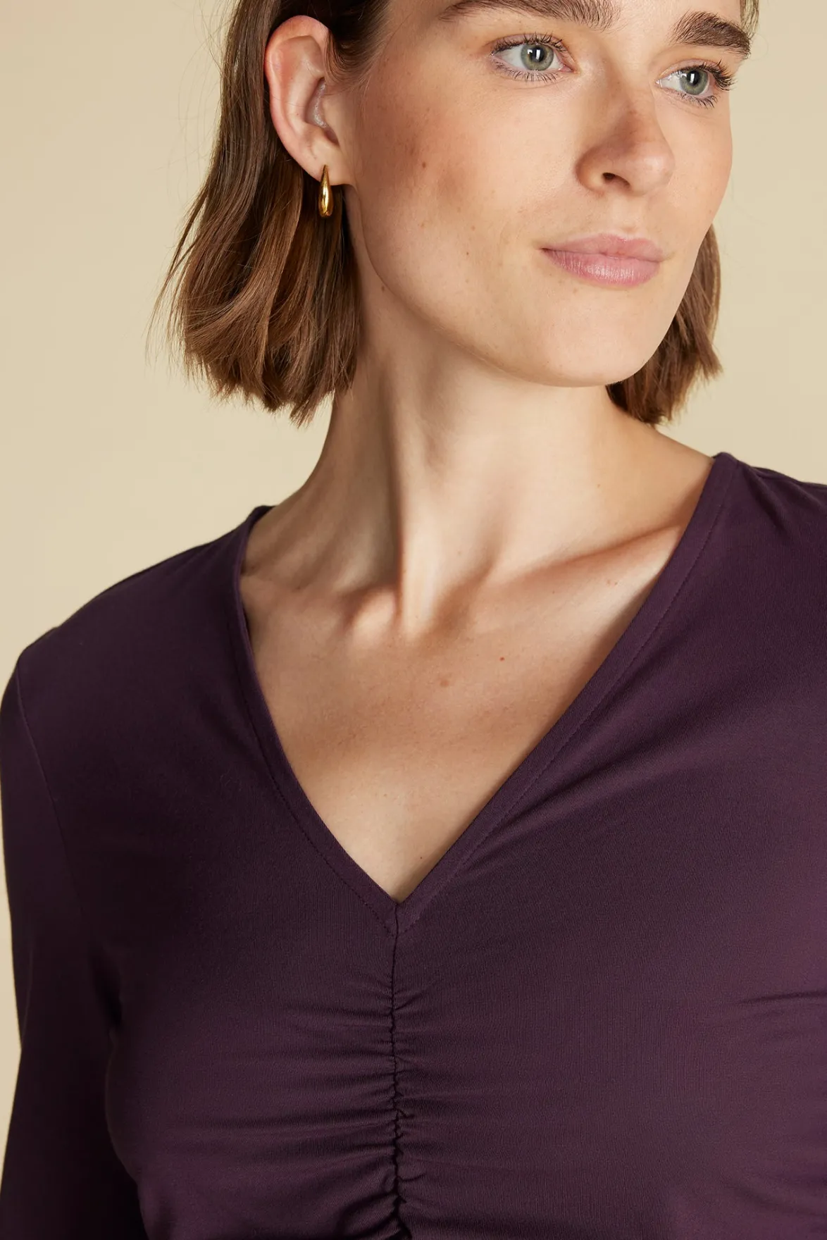Tops|Clearance^Amour Vert Elise Bamboo Knit Top PurpleFig