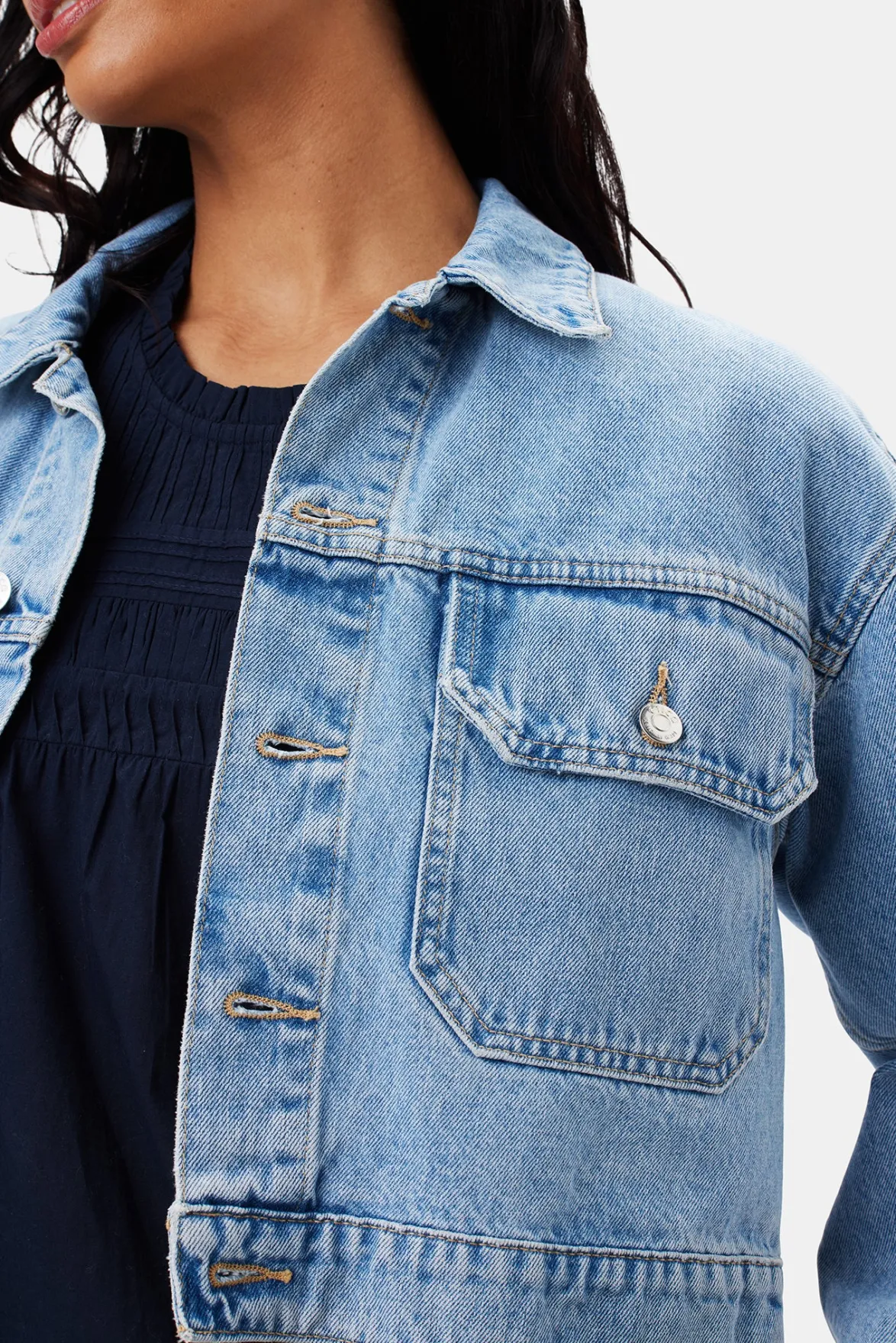Jackets & Outerwear|Denim^Amour Vert ETICA River Crop Jacket Arcadia