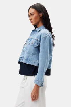 Jackets & Outerwear|Denim^Amour Vert ETICA River Crop Jacket Arcadia