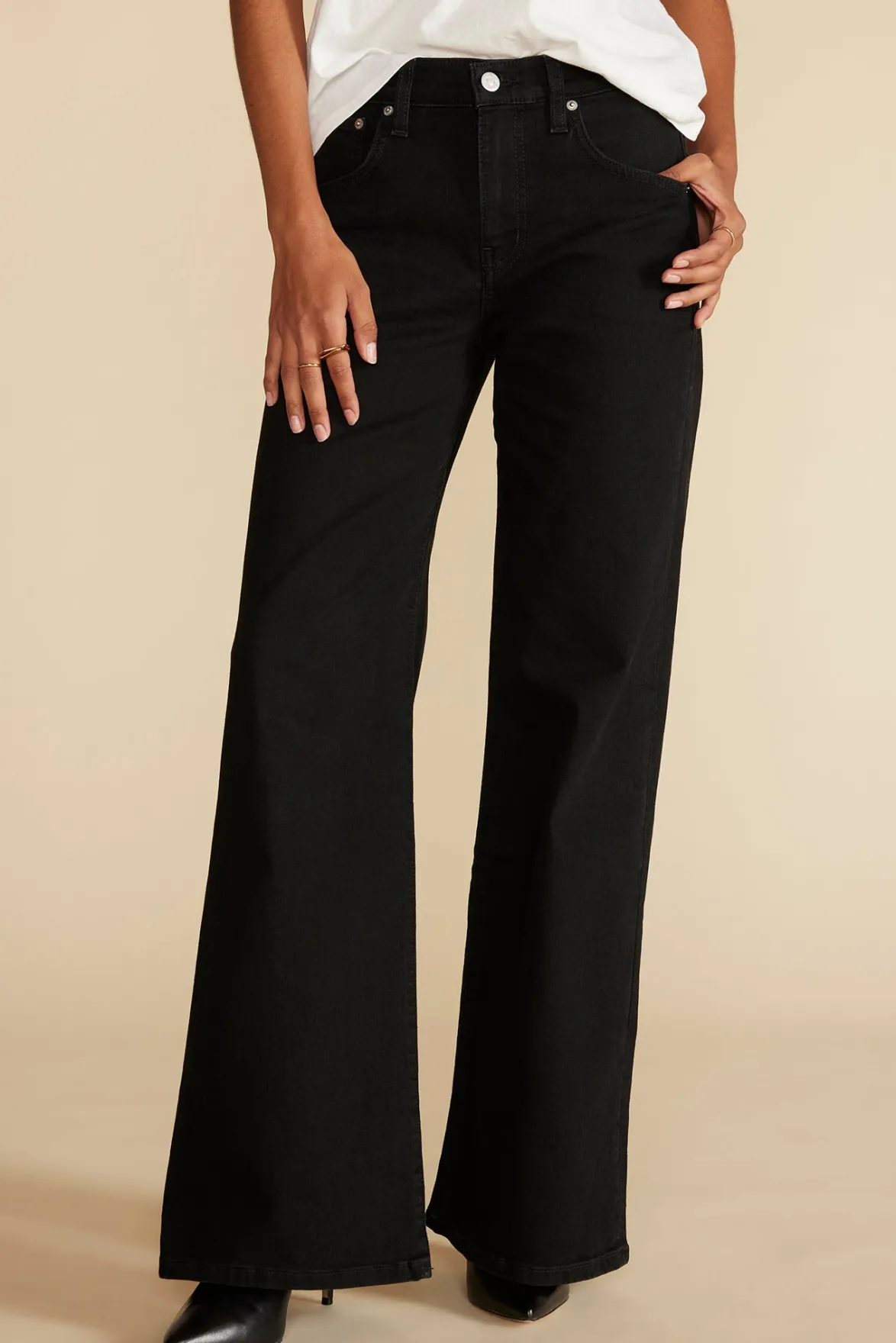 Pants|Denim^Amour Vert ETICA Romi Wide Leg Jean Onyx