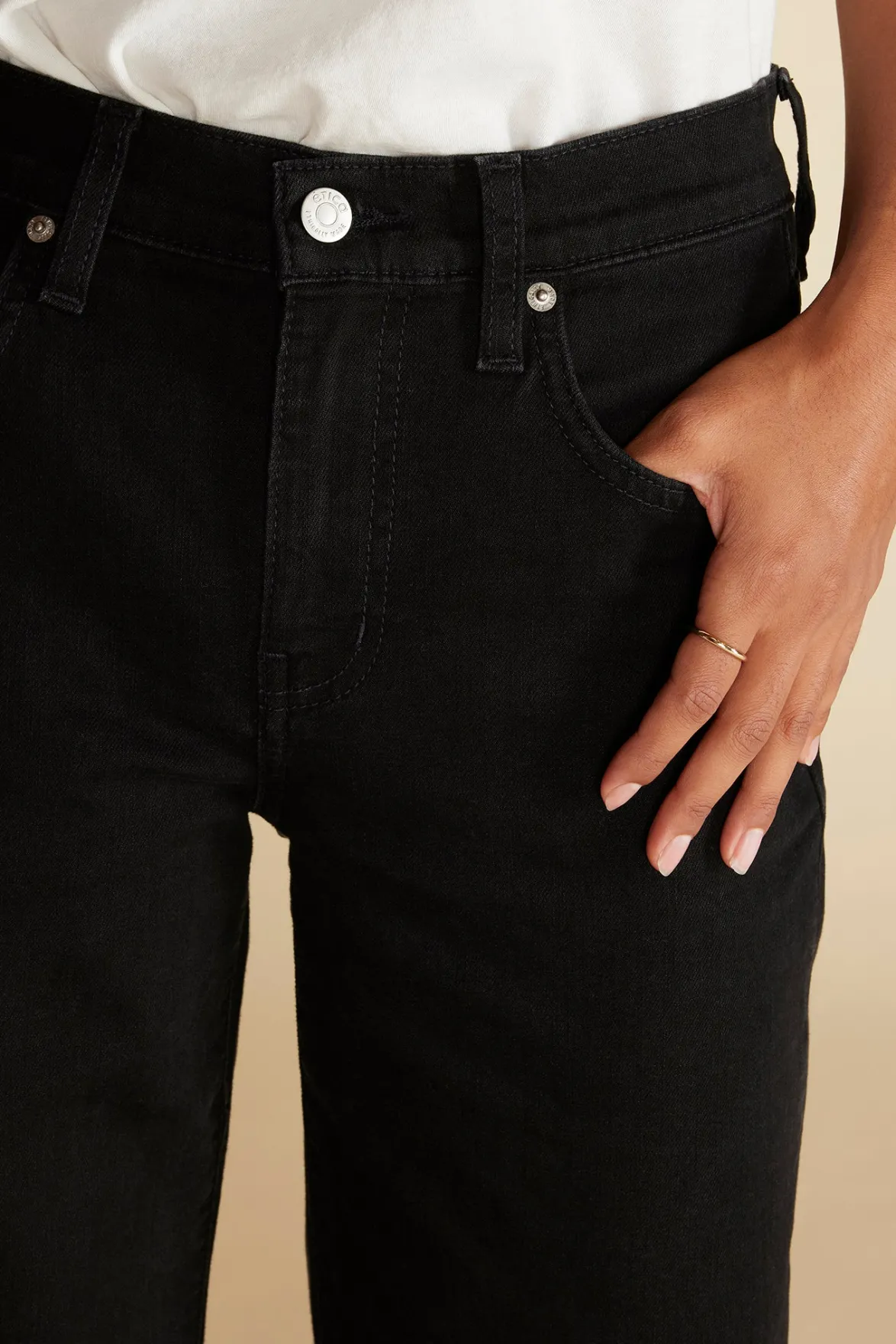 Pants|Denim^Amour Vert ETICA Romi Wide Leg Jean Onyx