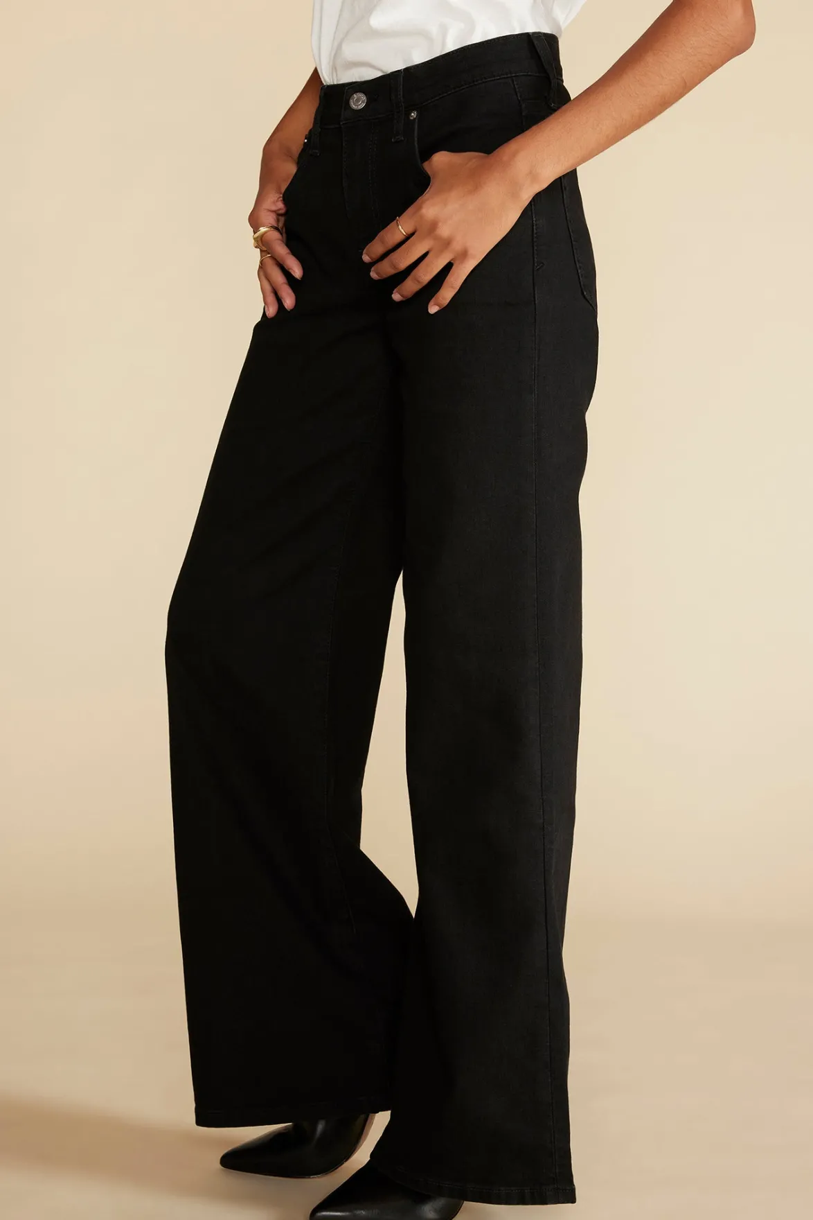 Pants|Denim^Amour Vert ETICA Romi Wide Leg Jean Onyx