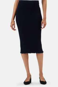 Skirts|Clearance^Amour Vert Eunice Smocked Skirt Slate